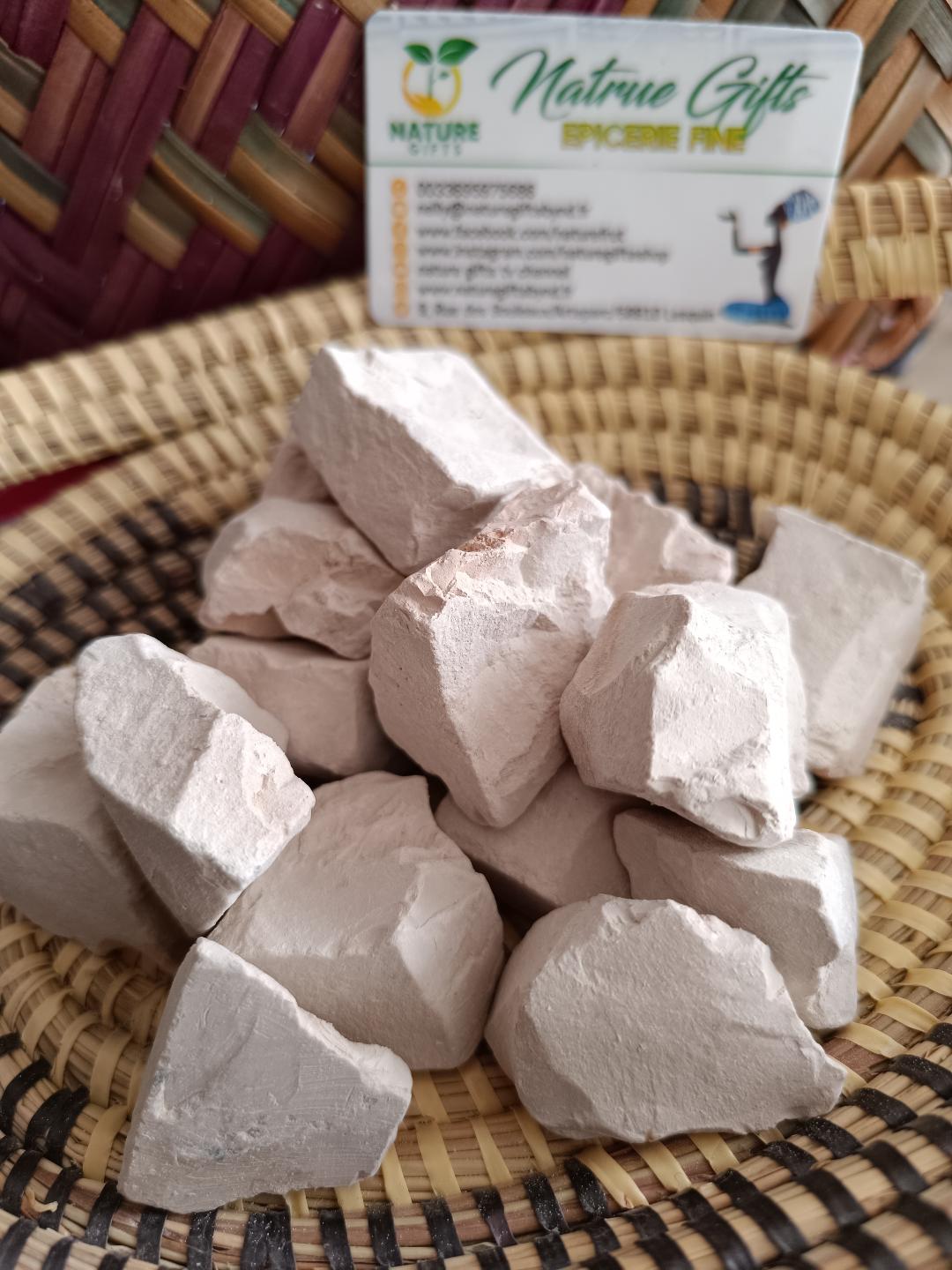 Kaolin collant nature du Cameroun encore appelé Argile blanche