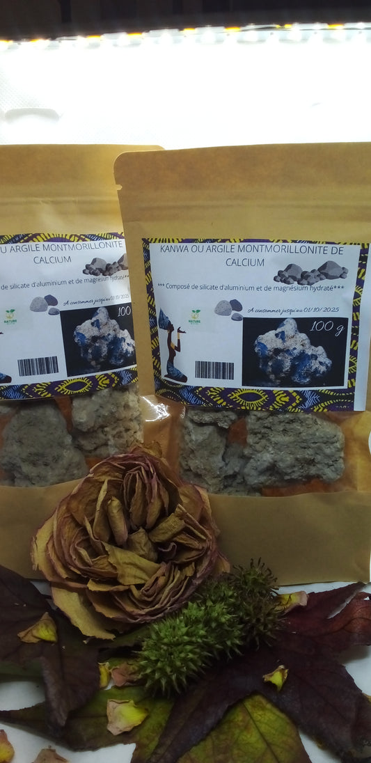 KANWA OU ARGILE MONTMORILLONITE DE CALCIUM communément appelé Sel Gemme ou potash