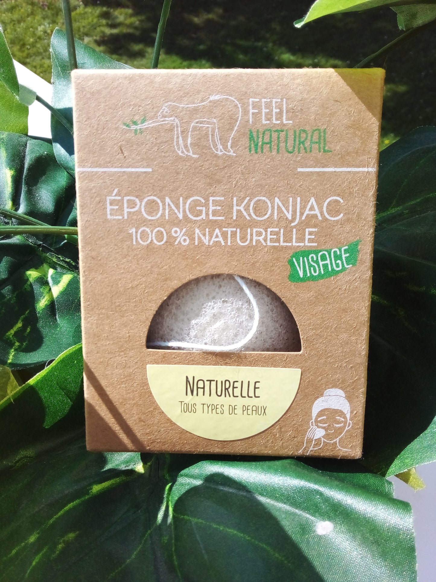 Eponge KONJAC 100% naturelle et bio